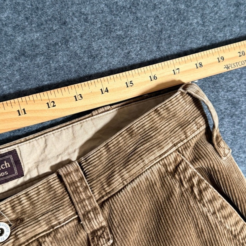 VTG Abercrombie Fitch Mens Tan Corduroy Carpenter Pants Double Knee 34x32 Comfy‎ - Picture 6 of 11
